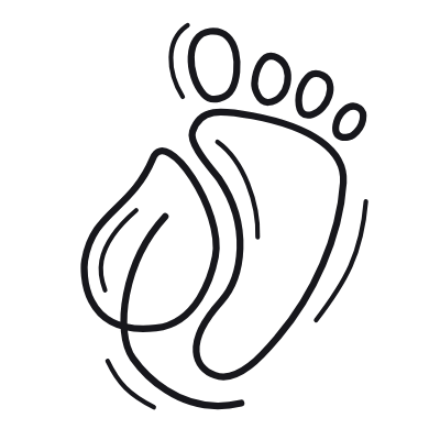 Carbon Footprint, Animated Icon, Outline