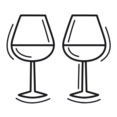 Cin Cin, Animated Icon, Outline