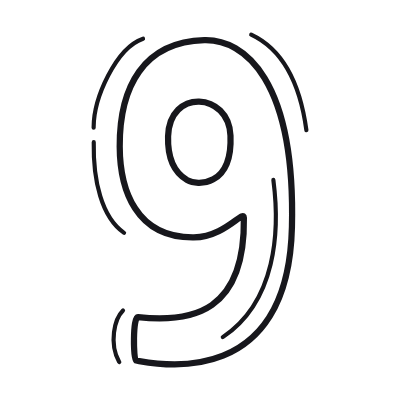 9, Animated Icon, Outline