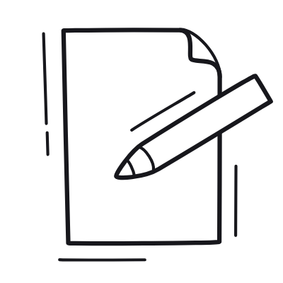 File Pencil, Animated Icon, Outline