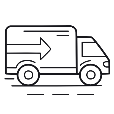 Truck Arrow, Animated Icon, Outline