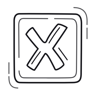 Cross Box, Animated Icon, Outline