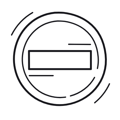 No Entry, Animated Icon, Outline