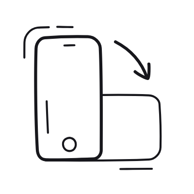 Smartphone Rotate Right, Animated Icon, Outline