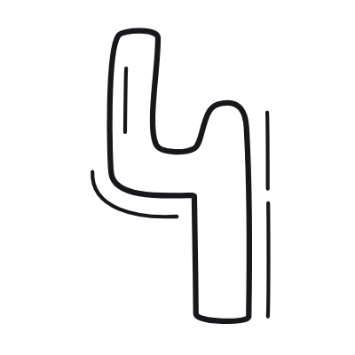Four Key, Animated Icon, Outline