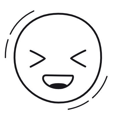 Laugh, Animated Icon, Outline