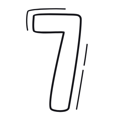 Seven Key, Animated Icon, Outline