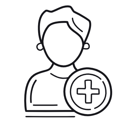 Man Plus, Animated Icon, Outline