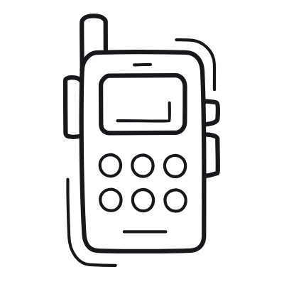 Walkie-Talkie, Animated Icon, Outline