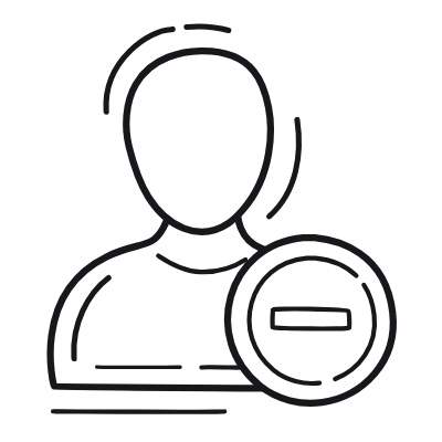Avatar Minus, Animated Icon, Outline