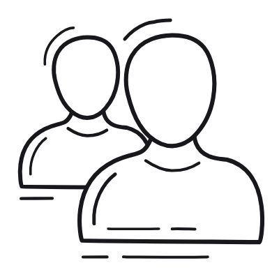 Two Avatars, Animated Icon, Outline