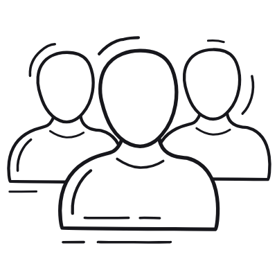 Three Avatars, Animated Icon, Outline