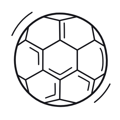 Football Ball, Animated Icon, Outline
