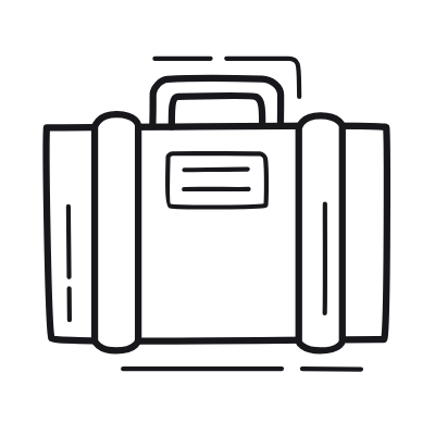 Suitcase, Animated Icon, Outline