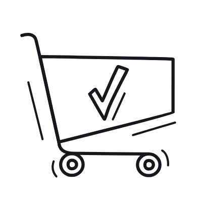 Cart Check, Animated Icon, Outline