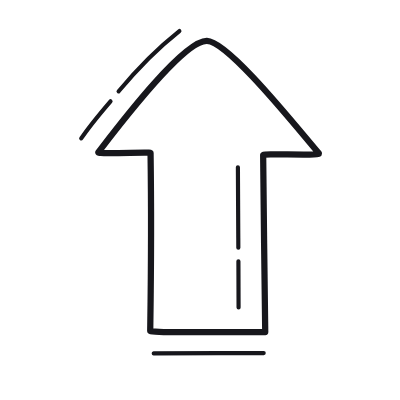 Arrow Up, Animated Icon, Outline
