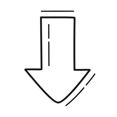 Arrow Down, Animated Icon, Outline