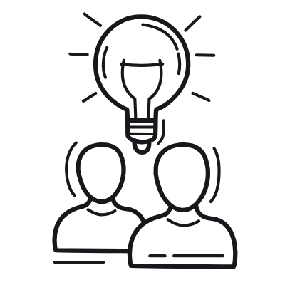 Avatars Team Work, Animated Icon, Outline