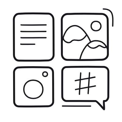 Social Media, Animated Icon, Outline