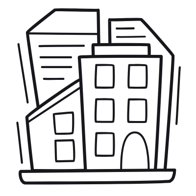 Downtown, Animated Icon, Outline