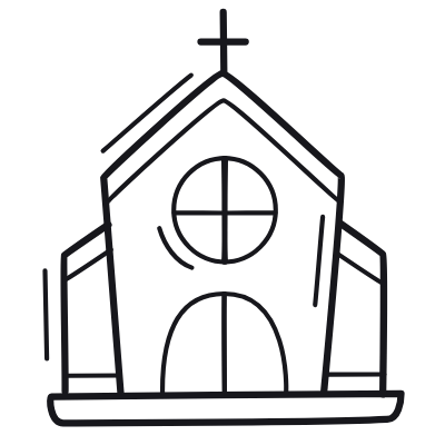 Church, Animated Icon, Outline