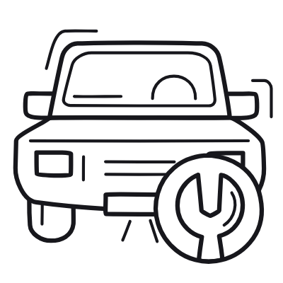 Car Service, Animated Icon, Outline