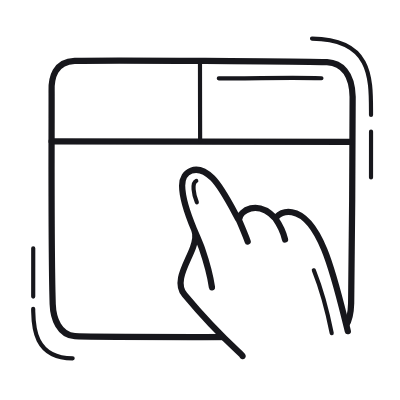 Touch Pad, Animated Icon, Outline