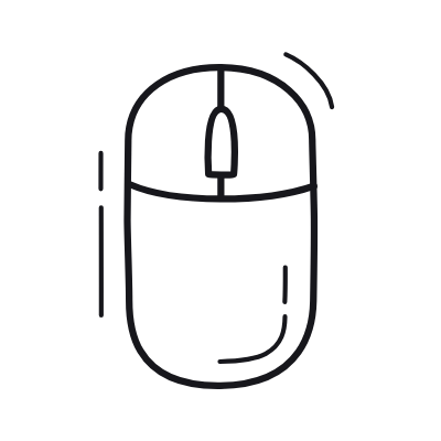 Computer Mouse, Animated Icon, Outline