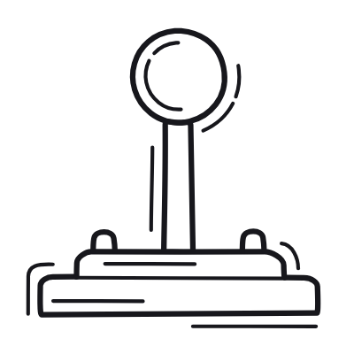 Joystick, Animated Icon, Outline