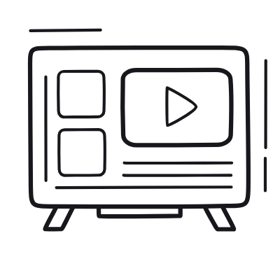 Smart TV, Animated Icon, Outline