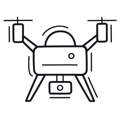 Drone, Animated Icon, Outline
