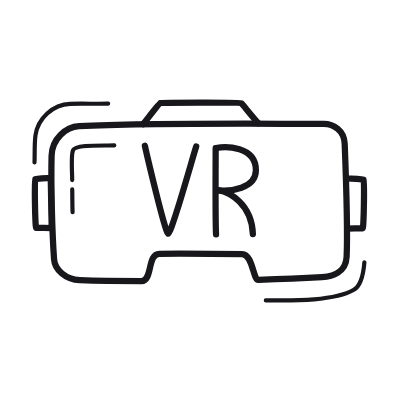 VR Glasses, Animated Icon, Outline