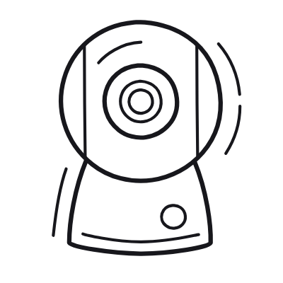 Home Camera, Animated Icon, Outline