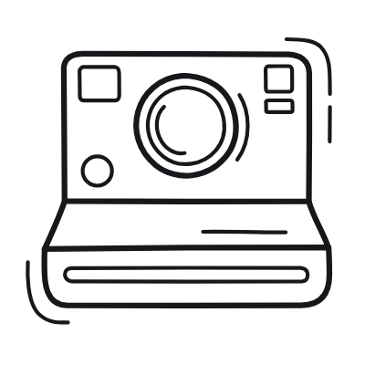 Polaroid, Animated Icon, Outline