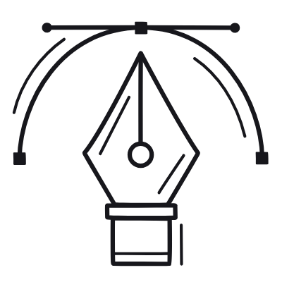 Pen Tool, Animated Icon, Outline