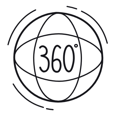 360 View, Animated Icon, Outline