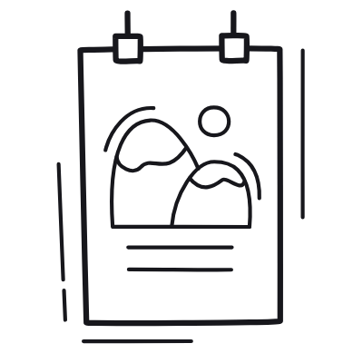 Poster, Animated Icon, Outline