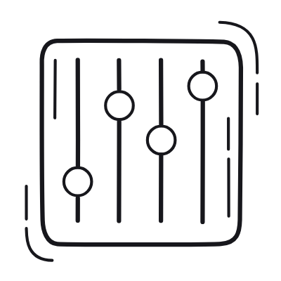Sound Mixer, Animated Icon, Outline
