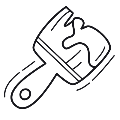 Brush, Animated Icon, Outline