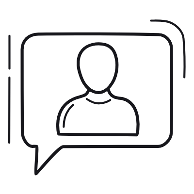 Message User, Animated Icon, Outline