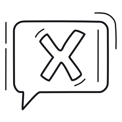 Message Cross, Animated Icon, Outline