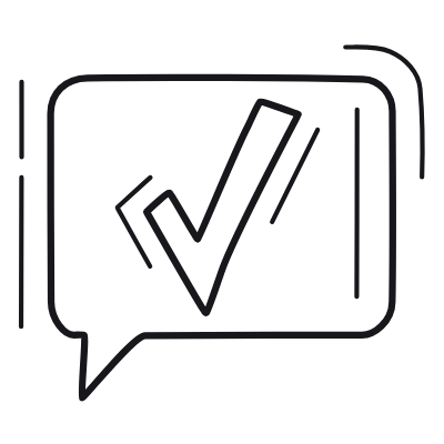 Message Check, Animated Icon, Outline