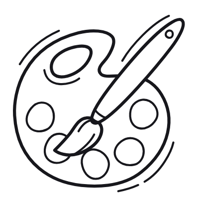 Artist, Animated Icon, Outline