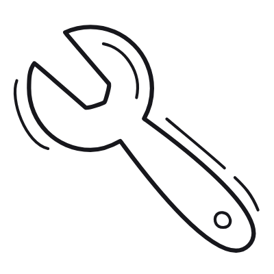 Wrench, Animated Icon, Outline