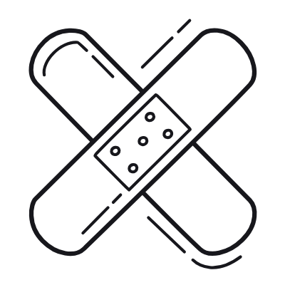 Plasters, Animated Icon, Outline