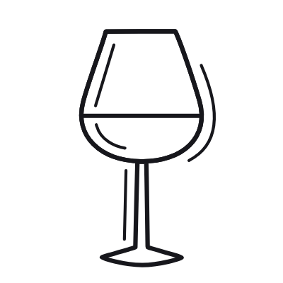 Red Wine, Animated Icon, Outline