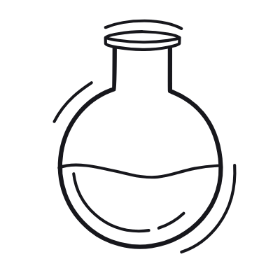 Rounded Flask, Animated Icon, Outline