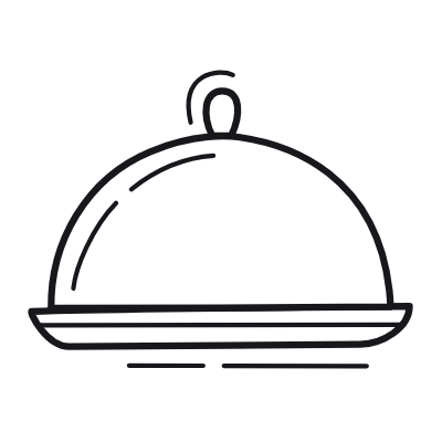 Food Plate, Animated Icon, Outline