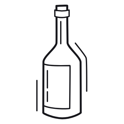 Wine Bottle, Animated Icon, Outline