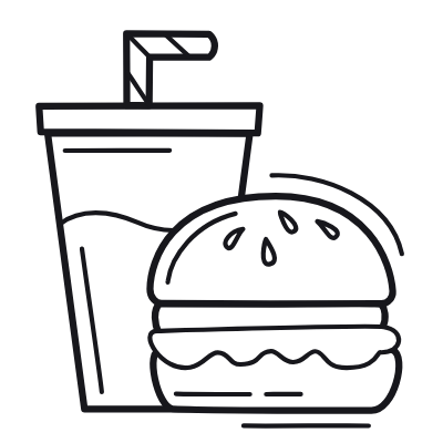 Fastfood, Animated Icon, Outline